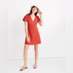 Madewell Cross-Front Flutter Sleeve Mini Dress - Spring, Vacation, Plus size XXL